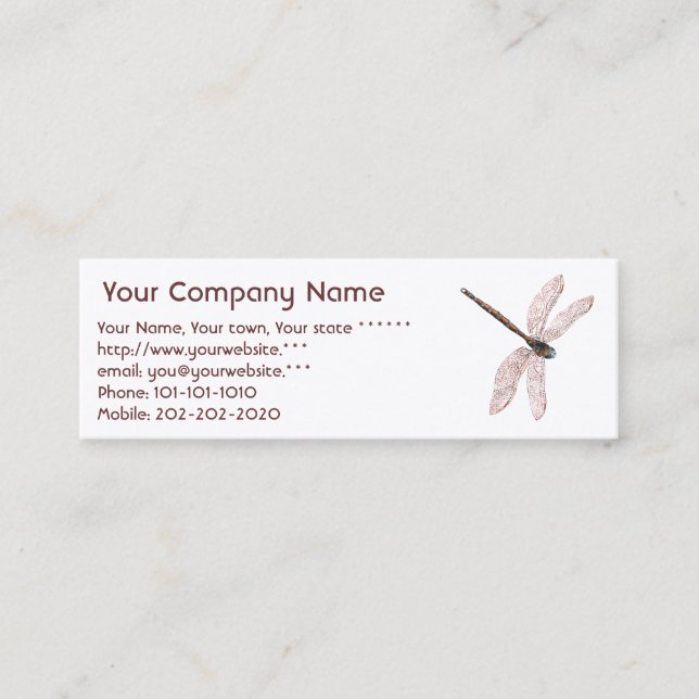 Cartão De Visita Mini aquarela aquosa (Frente)