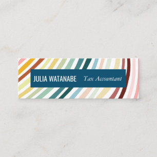 Cartão De Visita Mini Arco-Íris - Estirpes Minimalistas Feitas à Mão