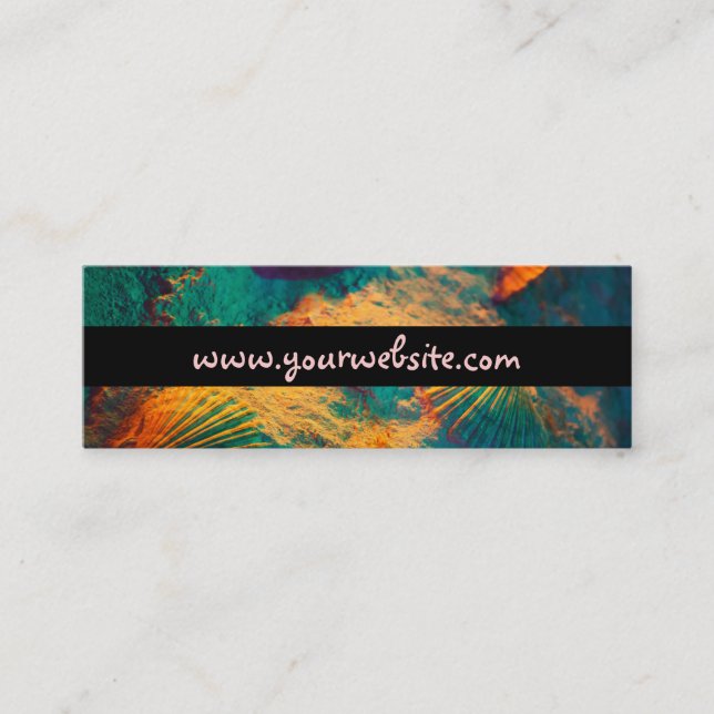 Cartão De Visita Mini Areia e conchas (Frente)