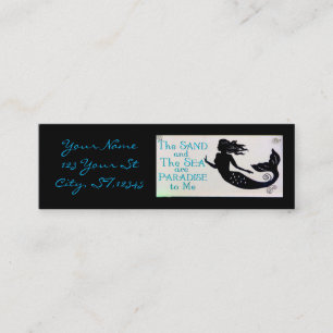 Cartão De Visita Mini areia e sereia do mar