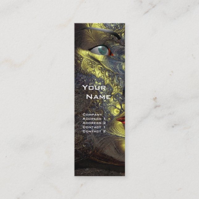 Cartão De Visita Mini ARES CYBORG, Amarelo vermelho (Frente)