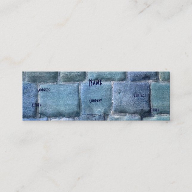 Cartão De Visita Mini Arquiteto Blue Sandstone (Frente)