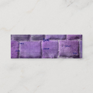 Cartão De Visita Mini Arquiteto Roxo Sandstone I