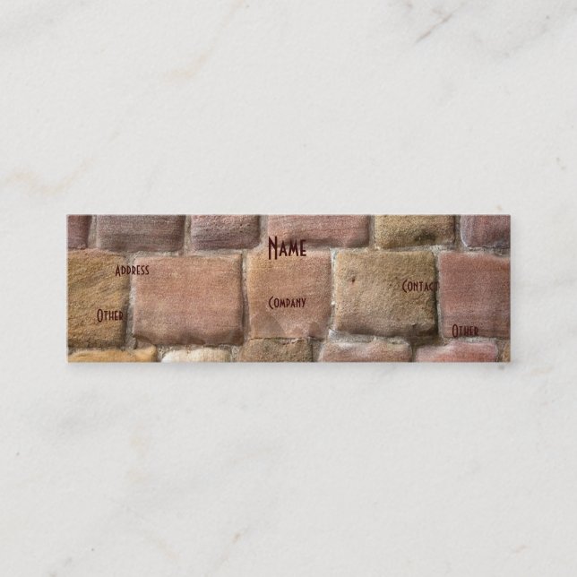 Cartão De Visita Mini Arquiteto Sandstone Blue (Frente)