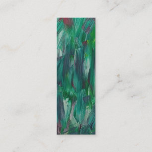 Cartão De Visita Mini Arte Abstrata Colorida Verde Vermelho Branco Ocult