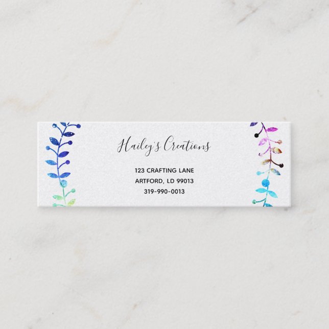 Cartão De Visita Mini Arte é individualidade (Frente)