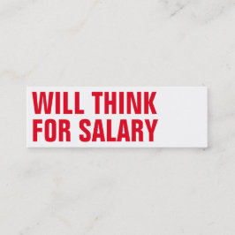 Cartão De Visita Mini artista do salário do pensamento