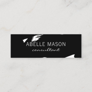 Cartão De Visita Mini Artista escovado (preto)