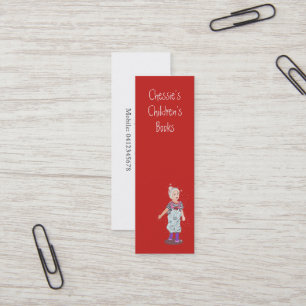 Cartão De Visita Mini Autor/Compro de brinquedo de crianças vermelho-br