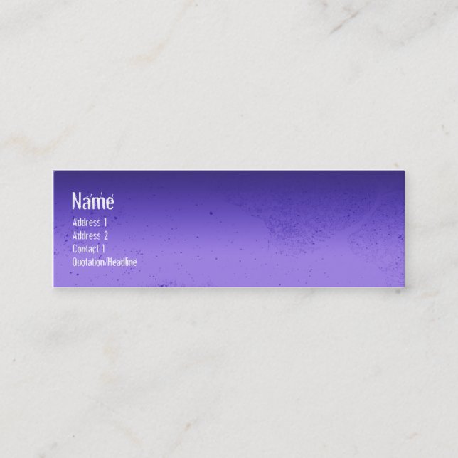 Cartão De Visita Mini Azul 2 do AMOR da ÁRVORE (Frente)