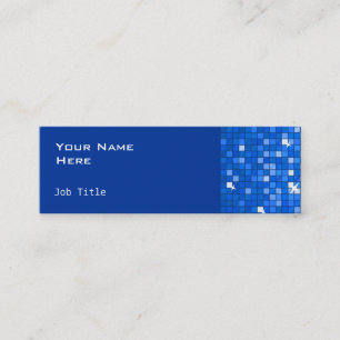 Cartão De Visita Mini Azulejos de Disco Escuro Azul Escuro Esbranquiçado