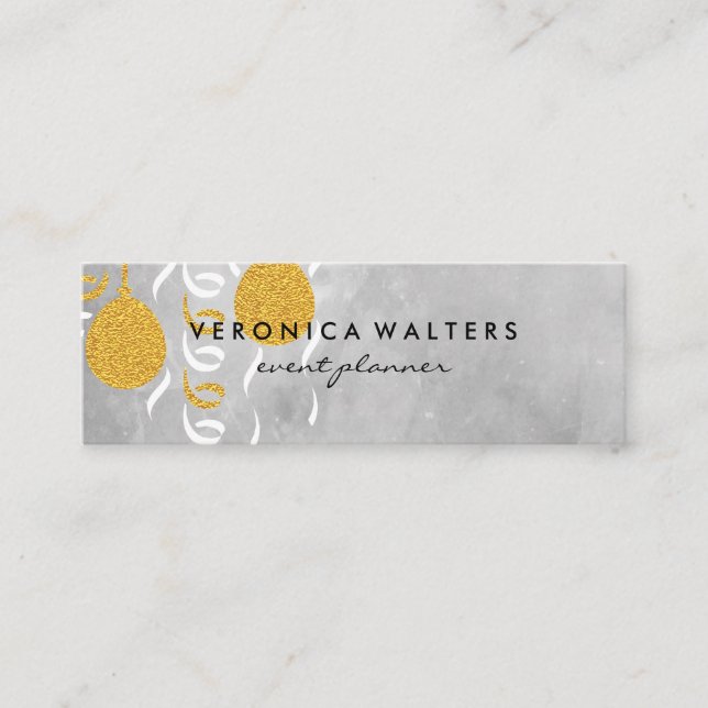 Cartão De Visita Mini Balões do Partido (Frente)