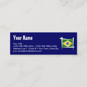 Cartão De Visita Mini Bandeira da escova de Brasil