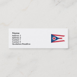 Cartão De Visita Mini Bandeira do estado de Ohio