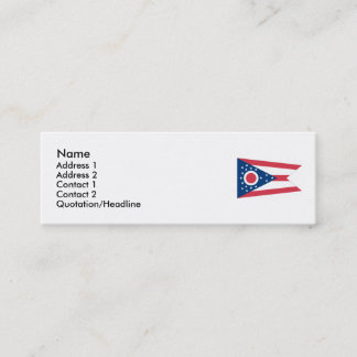 Cartão De Visita Mini Bandeira do estado de Ohio