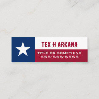 Cartão De Visita Mini Bandeira do Texas