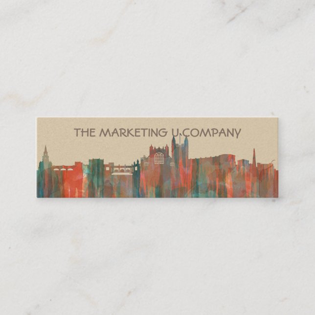 CARTÃO DE VISITA MINI BANHO, SKYLINE BRITÂNICA (Frente)