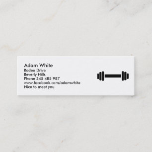 Cartão De Visita Mini Barbell - Bodybuilding