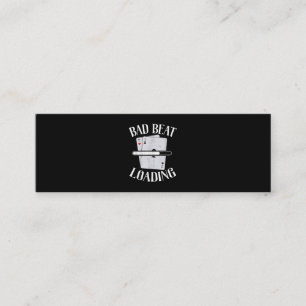 Cartão De Visita Mini Beat Mal Carregando O Poker Engraçado Do Texas Ho