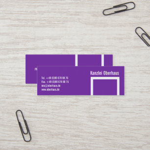 Cartão De Visita Mini Bebê Roxo!