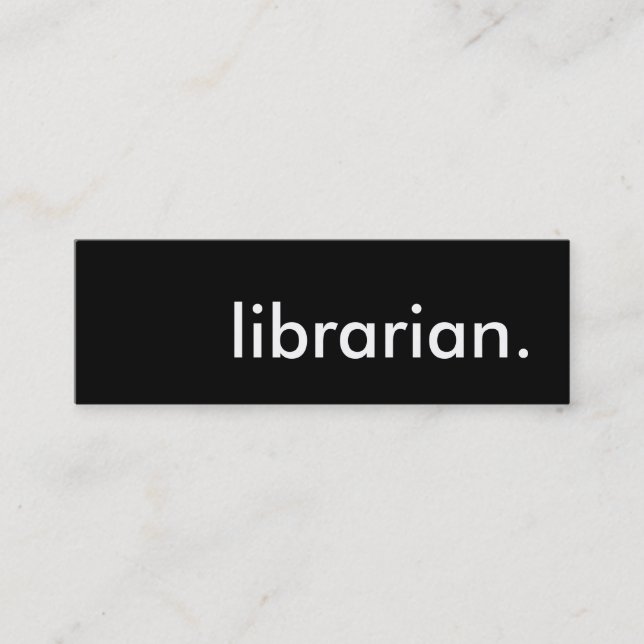 Cartão De Visita Mini bibliotecário. (Frente)