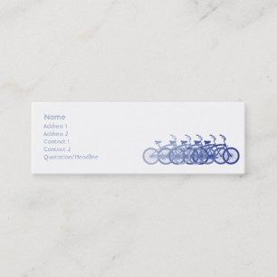 Cartão De Visita Mini Bicicleta azul - magro