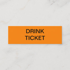 Cartão De Visita Mini Bilhete de Bebida de Casamento Novo de Outono Simp