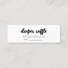Cartão De Visita Mini Bilhete de rifa para fralda moderna
