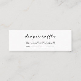 Cartão De Visita Mini Bilhete simples de fralda