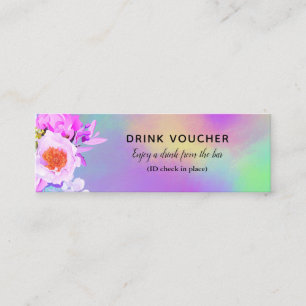 Cartão De Visita Mini Bilhetes de Voucher de Bebida Colorida para o Bar
