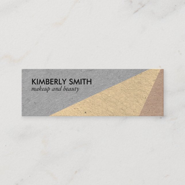 Cartão De Visita Mini Blocos de Cores Específicos Modernos (Frente)