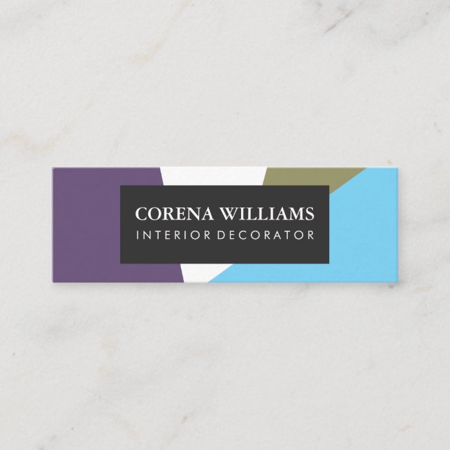 Cartão De Visita Mini Blocos Legal Geométricos de na moda (Frente)