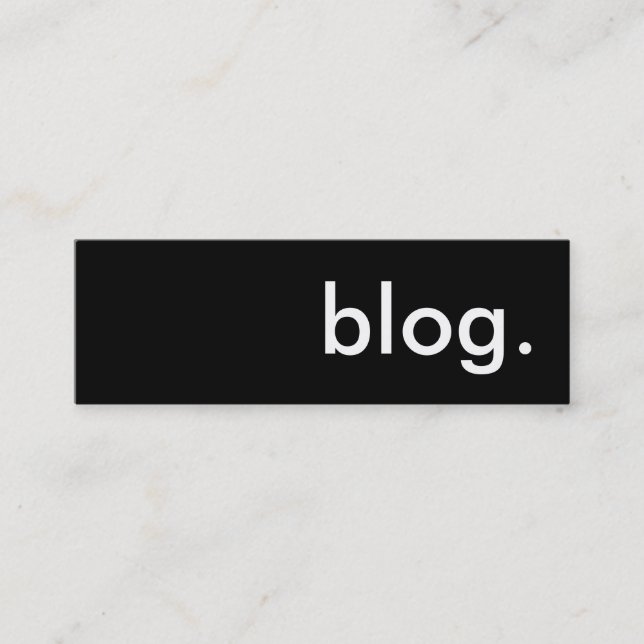 Cartão De Visita Mini blogue. (Frente)
