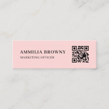 Blush Rosa QR | Contato Personalizado Pastel Femin