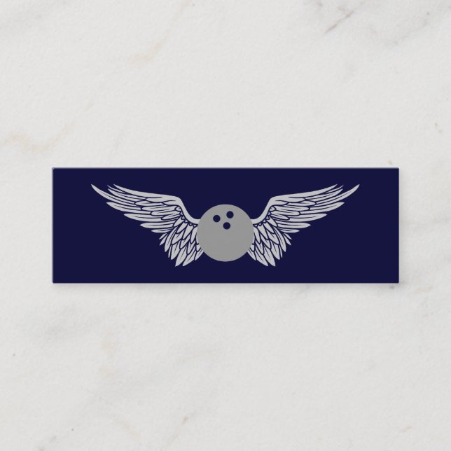 Cartão De Visita Mini bola de boliche voadora (Frente)