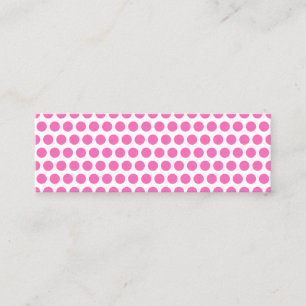 Cartão De Visita Mini Bolinhas do rosa branco e quente