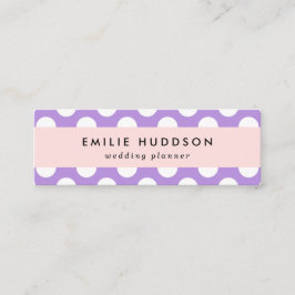 Cartão De Visita Mini Bolinhas Roxas, Padrão de Bolinhas, Pontos, Pontos