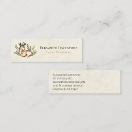 Cartão De Visita Mini Bonito Aquarela com veado para baixo