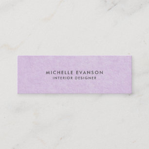 Cartão De Visita Mini Bonito Pastel Violeta Mínimo Roxo