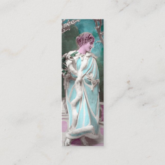 Cartão De Visita Mini Bonne Annee Bookmark (Frente)