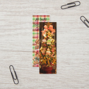 Cartão De Visita Mini BookMARK Gingerpão Todos os Corações Vêm Para Casa