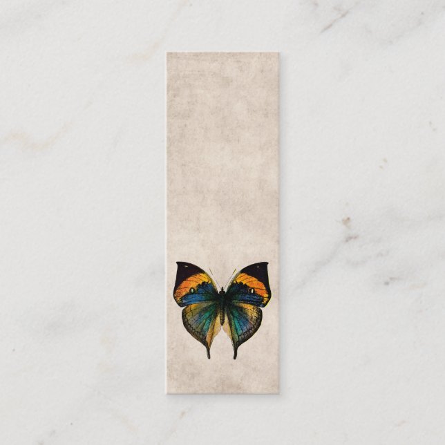 Cartão De Visita Mini Borboletas da ilustração 1800's da borboleta do (Frente)