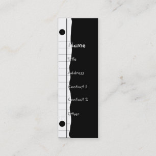 Cartão De Visita Mini Borda do caderno