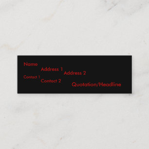 Cartão De Visita Mini Borda reta