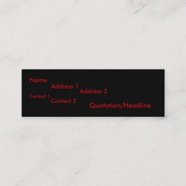 Cartão De Visita Mini Borda reta (Frente)