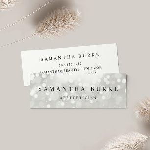 Cartão De Visita Mini Brilho de Platina