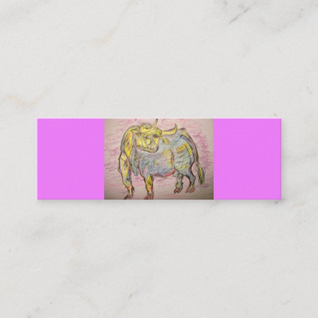 Cartão De Visita Mini Bull Sketch (Frente)