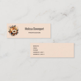 Cartão De Visita Mini Buquê da Cinza amarela laranja