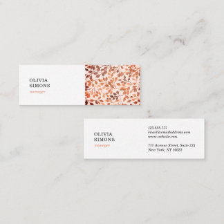 Cartão De Visita Mini Business Cards with vintage floral pattern