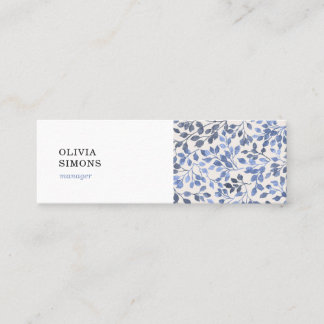 Cartão De Visita Mini Business Cards with vintage floral pattern